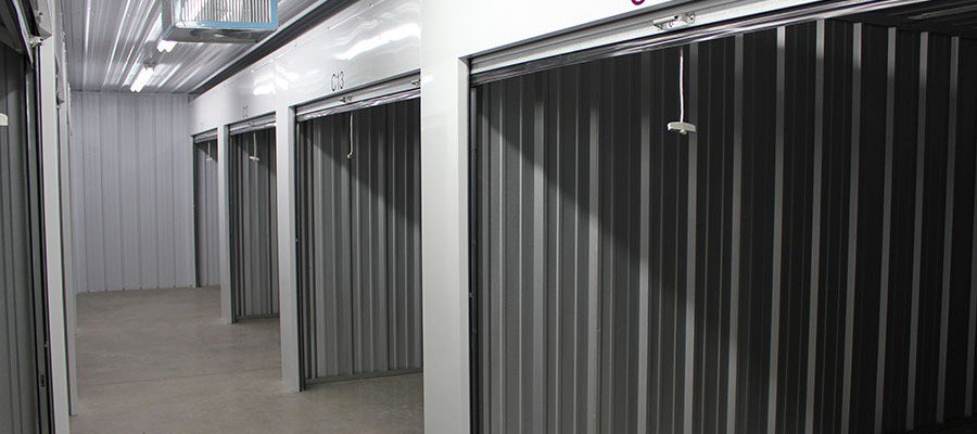 Climate controlled indoor units along an interior hallway