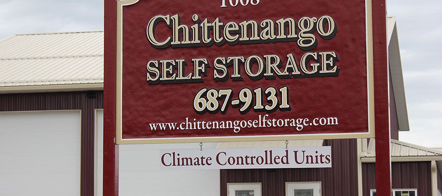The Chittenango Self Storage roadside sign